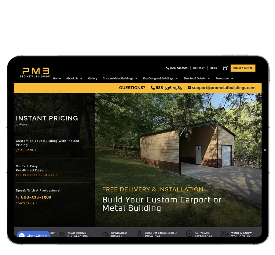 Musimack Pro Metal Buildings ipad